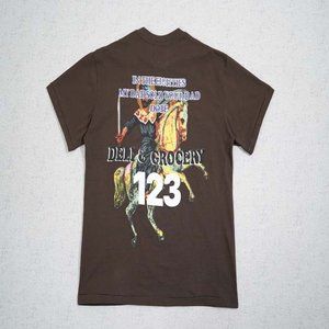 RIVINGTON ROI REBIS Horseman Print T-Shirt - Brown Short Sleeve